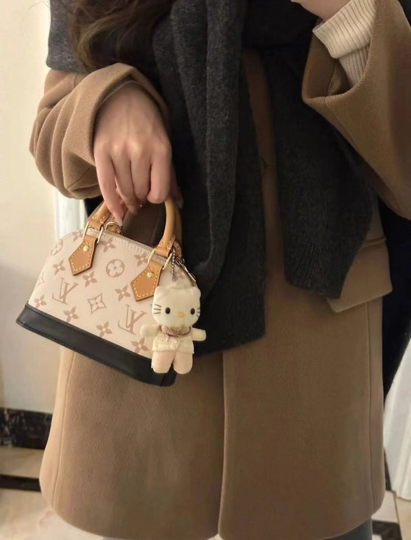 Louis Vuitton Nano Shell Bag Replica - Cream Monogram view