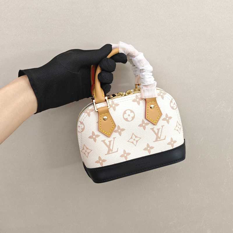 Louis Vuitton Nano Shell Bag Replica - Cream Monogram view