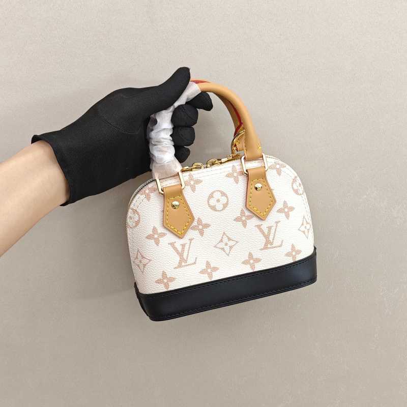 Louis Vuitton Nano Shell Bag Replica - Cream Monogram view