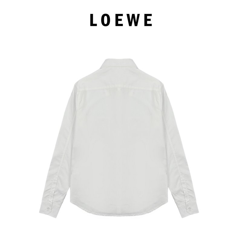 Loewe Pocket Logo Embroidery Cotton Shirt White view
