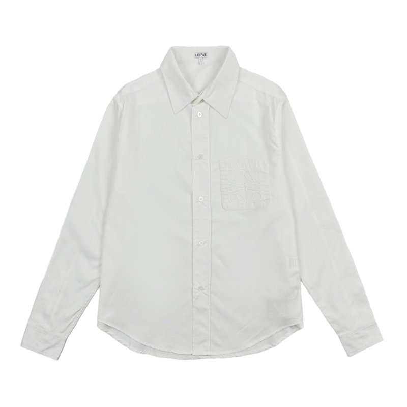 Loewe Pocket Logo Embroidery Cotton Shirt White view