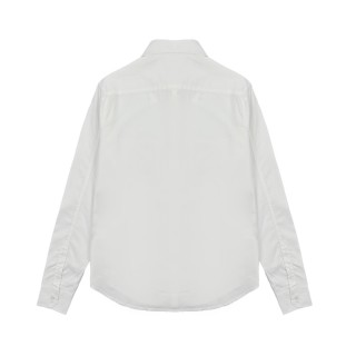 Loewe Pocket Logo Embroidery Cotton Shirt White view 4