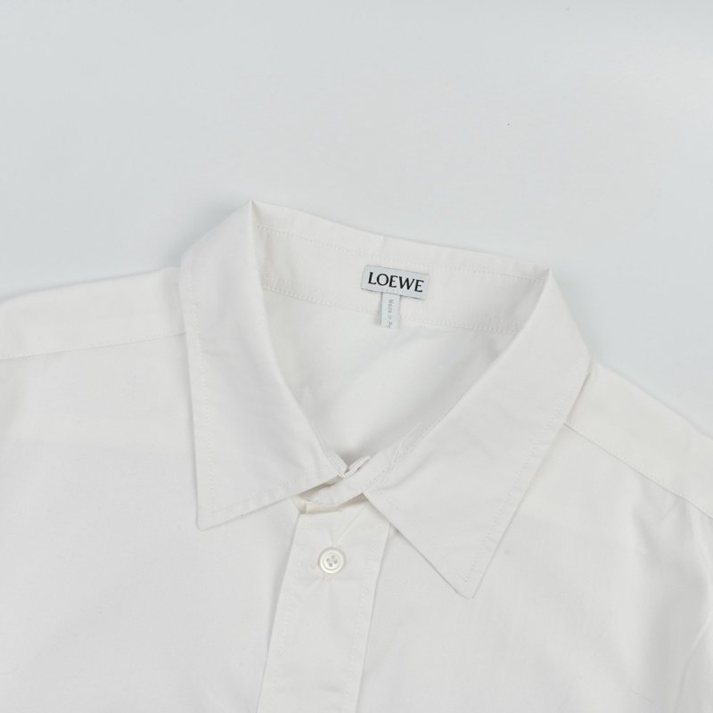 Loewe Pocket Logo Embroidery Cotton Shirt White view