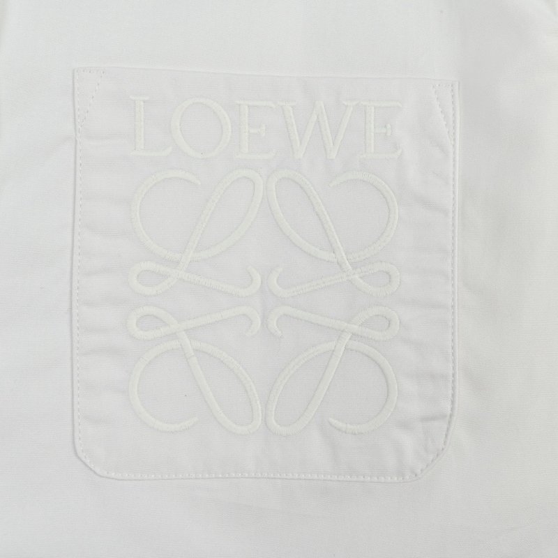Loewe Pocket Logo Embroidery Cotton Shirt White view