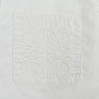 Loewe Pocket Logo Embroidery Cotton Shirt White view 8