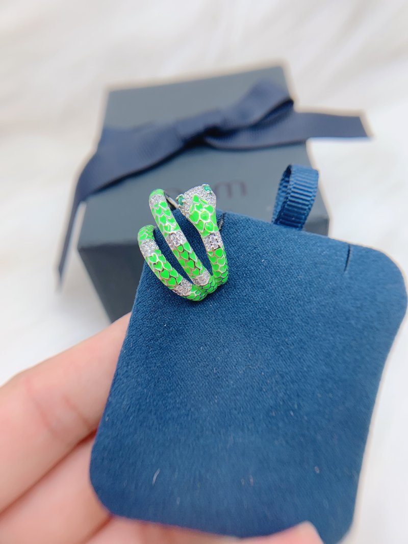 APM Monaco Neon Green Snake Ear Cuff Replica view