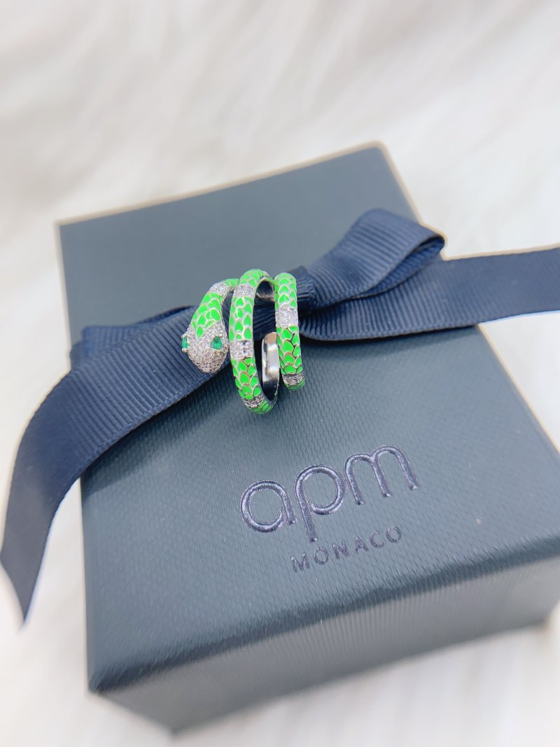 APM Monaco Neon Green Snake Ear Cuff Replica view