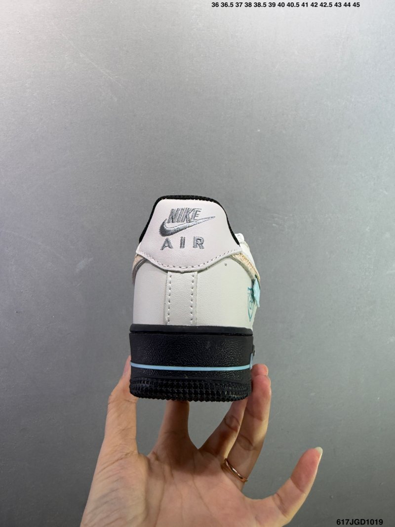 Nike Air Force 1 Low Beige Black Swoosh Replica Sneaker view