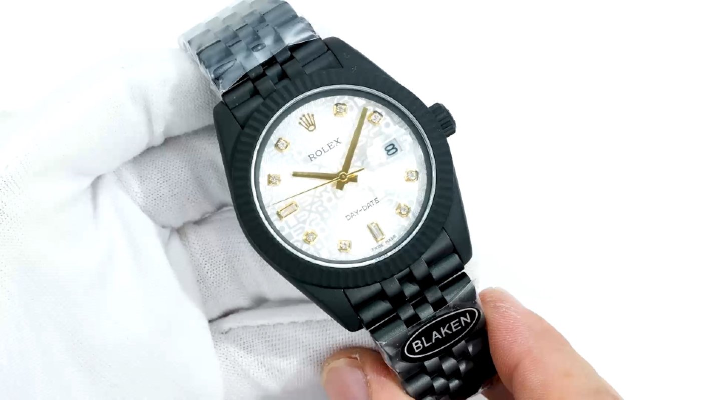 Rolex Datejust 41mm BLAKEN Full Black DLC Custom UA