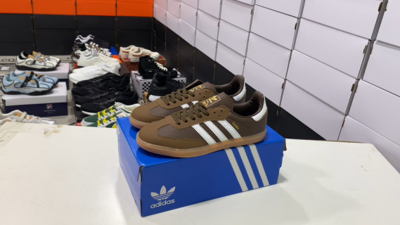 Adidas Samba OG Brown White Low Top Casual Sneaker