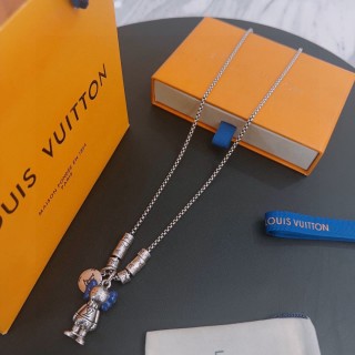 Louis Vuitton LV Replica Silver Pendant Chain Necklace - Unisex