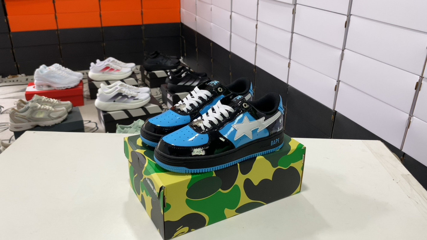 Bape x Nike Air Force 1 Low Blue Black White