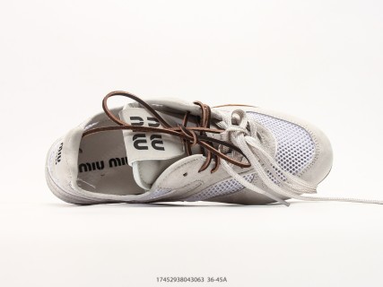Miu Miu Gymnasium SS25 White Suede Low-Top Sneaker view 3