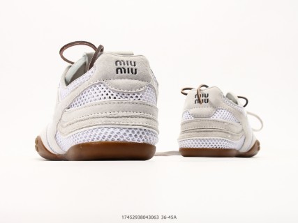 Miu Miu Gymnasium SS25 White Suede Low-Top Sneaker view 6