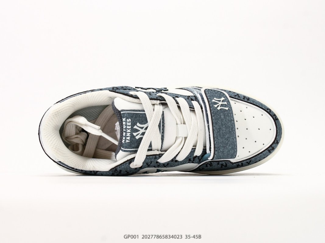 MLB Chunky Liner Mid Navy Cream Replica Sneaker view