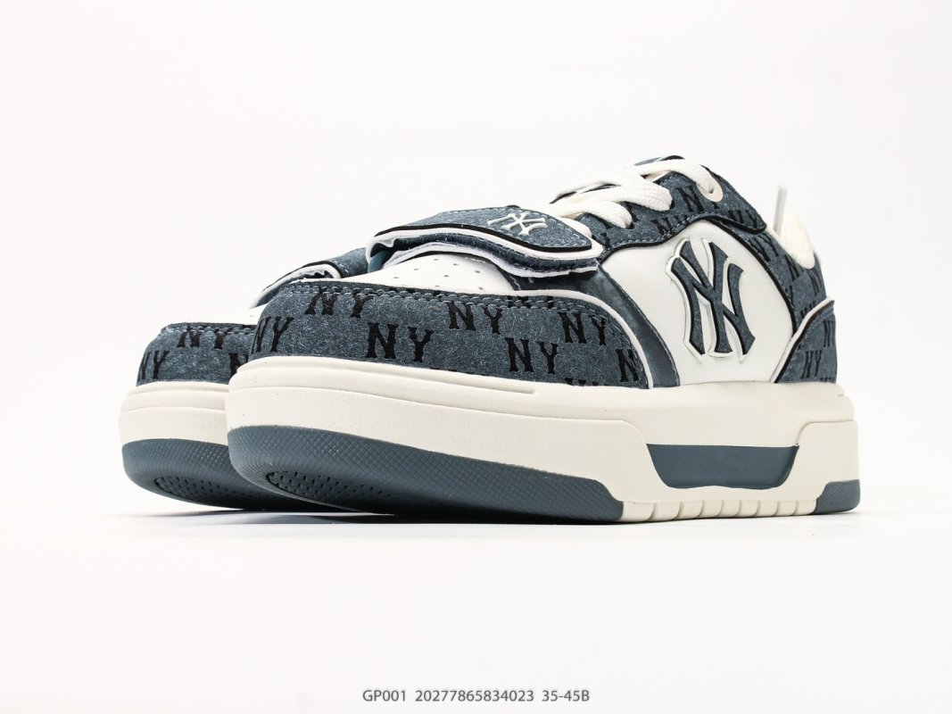 MLB Chunky Liner Mid Navy Cream Replica Sneaker view
