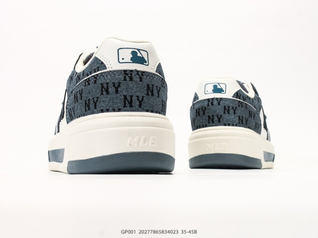 MLB Chunky Liner Mid Navy Cream Replica Sneaker view