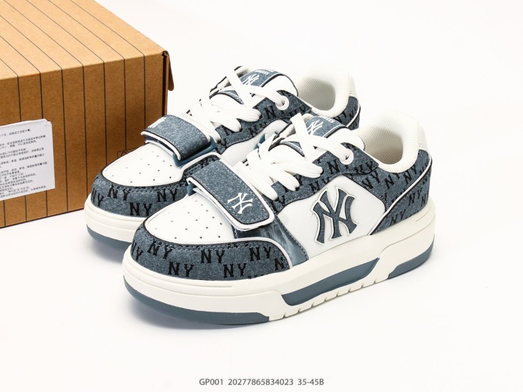 MLB Chunky Liner Mid Navy Cream Replica Sneaker view