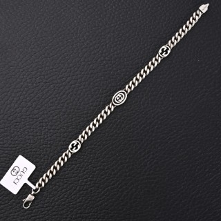 Gucci Interlocking G Silver Chain Bracelet 21cm view 2