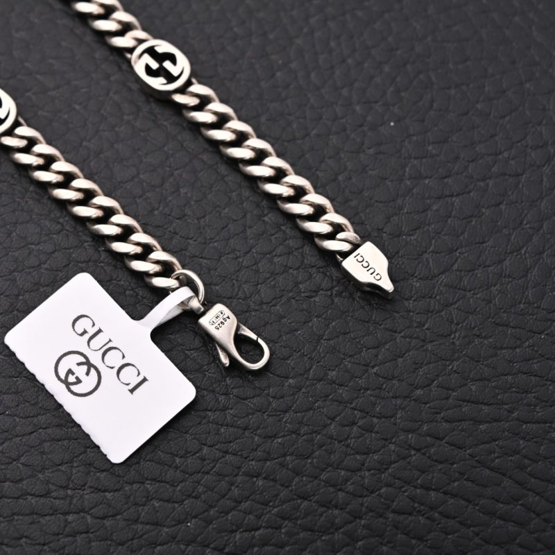 Gucci Interlocking G Silver Chain Bracelet 21cm view