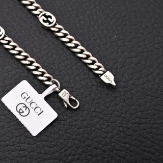 Gucci Interlocking G Silver Chain Bracelet 21cm view 4