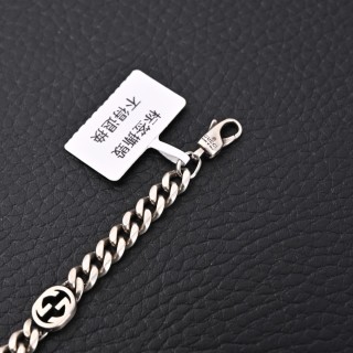Gucci Interlocking G Silver Chain Bracelet 21cm view 6