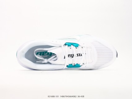 Nike Air Zoom Pegasus Plus 2 White Turquoise Low-Top Running Shoe view 3