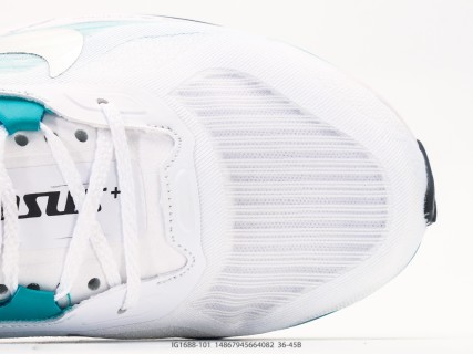 Nike Air Zoom Pegasus Plus 2 White Turquoise Low-Top Running Shoe view 8