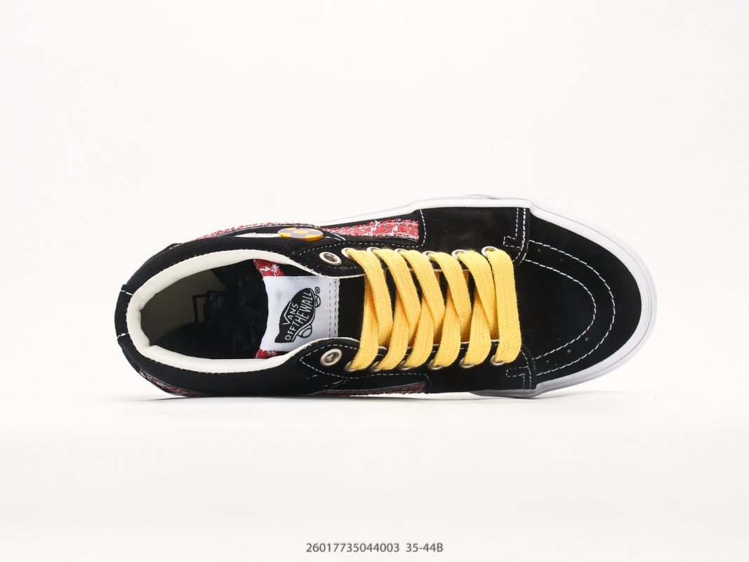 Vans Sk8-Mid Black Pink Quilted Checkerboard Mid-Top Sneaker view