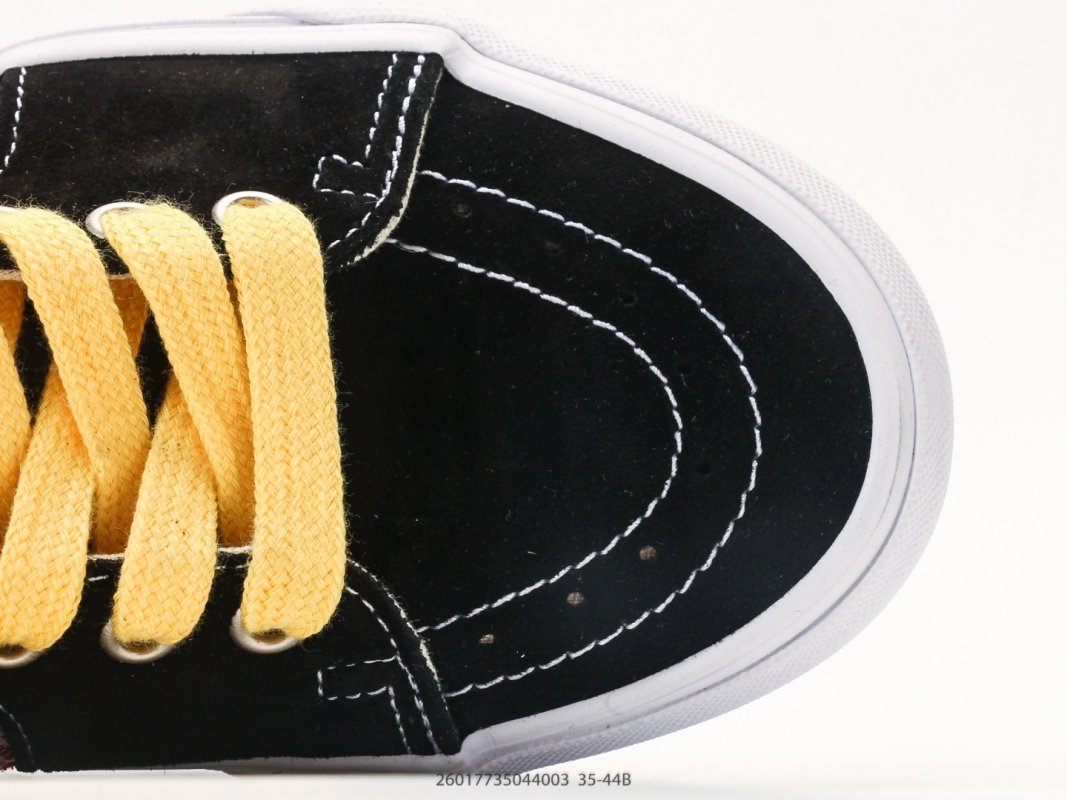 Vans Sk8-Mid Black Pink Quilted Checkerboard Mid-Top Sneaker view