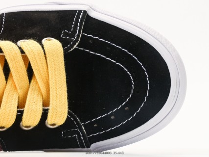 Vans Sk8-Mid Black Pink Quilted Checkerboard Mid-Top Sneaker view 8