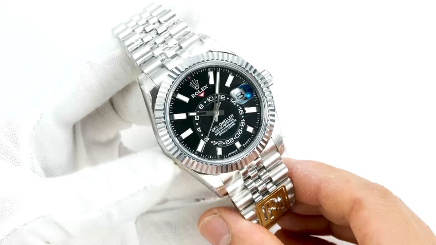 Rolex Sky-Dweller 42mm Black Dial Replica Watch