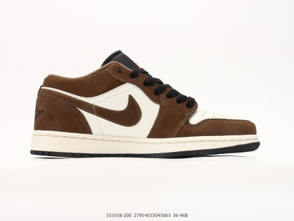 Jordan Air Jordan 1 Low Mocha Brown Cream 553558-200 view 2