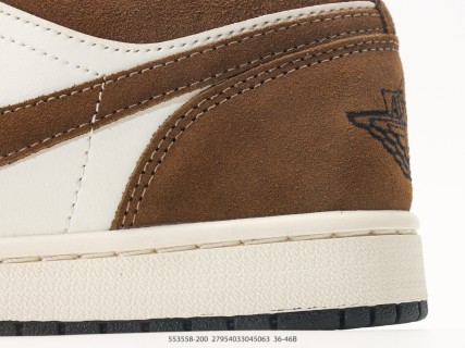 Jordan Air Jordan 1 Low Mocha Brown Cream 553558-200 view 7