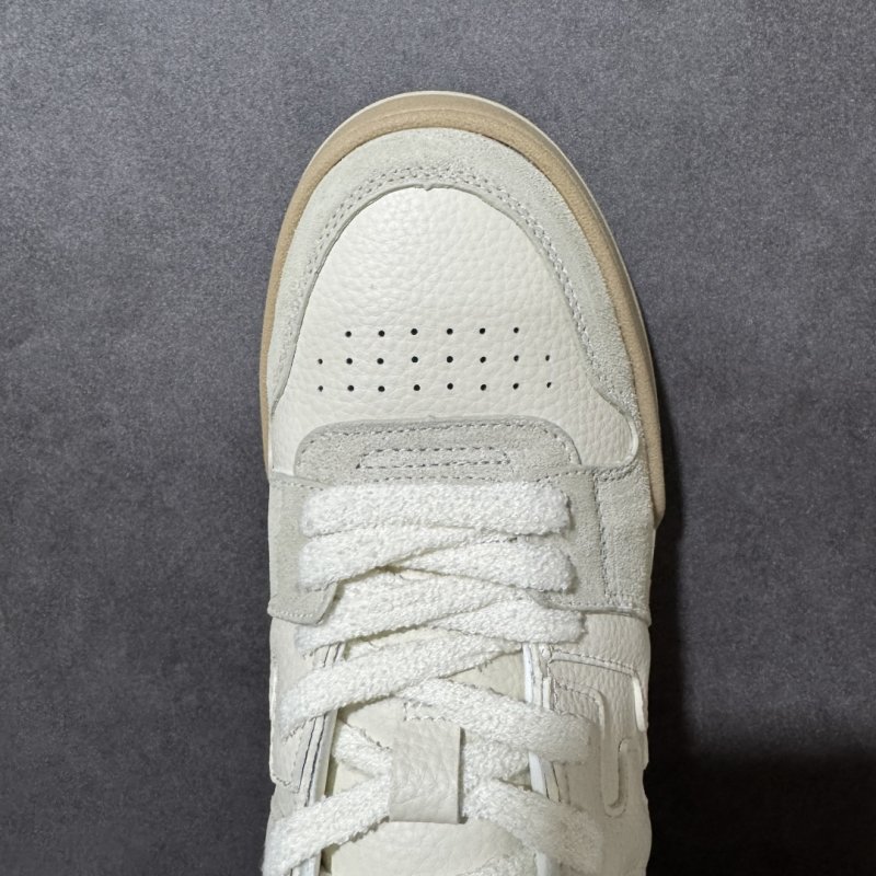 Fendi Match Low-Top Leather Sneaker - Cream/Tan view