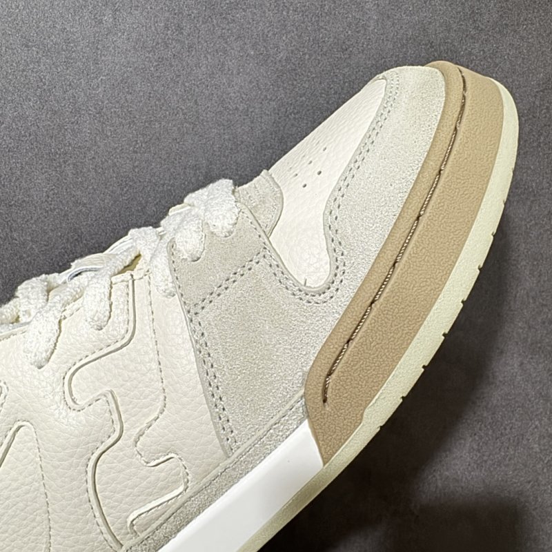Fendi Match Low-Top Leather Sneaker - Cream/Tan view