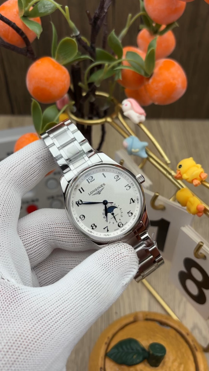 Longines Master Collection 42MM Moon Phase Silver Dial Watch