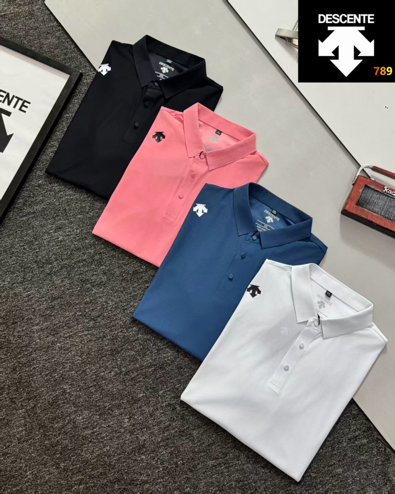 Descente Classic Polo Shirt - Pink view