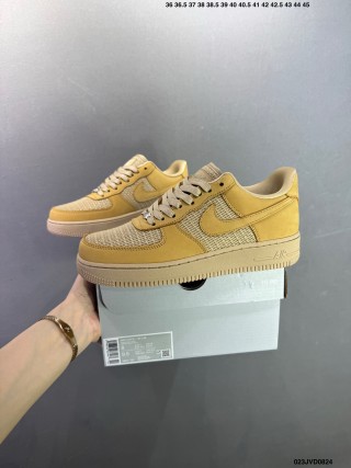 Nike Air Force 1 '07 Low Yellow Wheat view 2