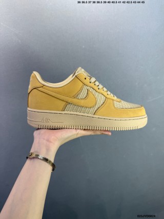 Nike Air Force 1 '07 Low Yellow Wheat view 3