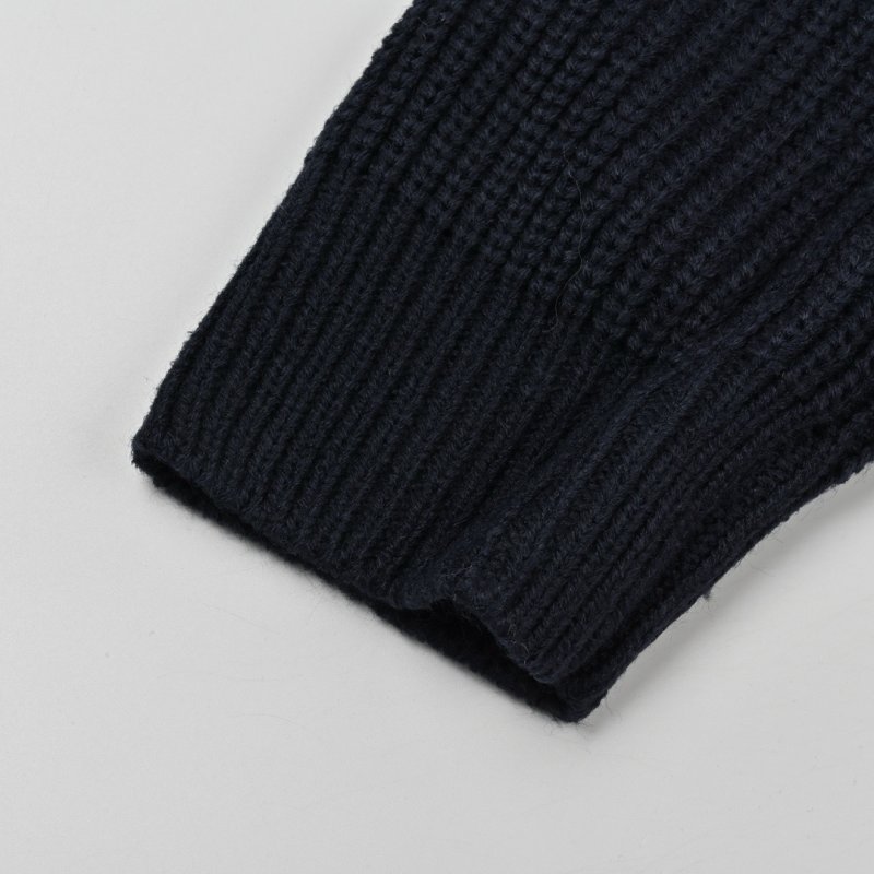 Celine Logo Embroidered Crewneck Sweater Navy Blue view