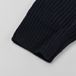 Celine Logo Embroidered Crewneck Sweater Navy Blue view 6