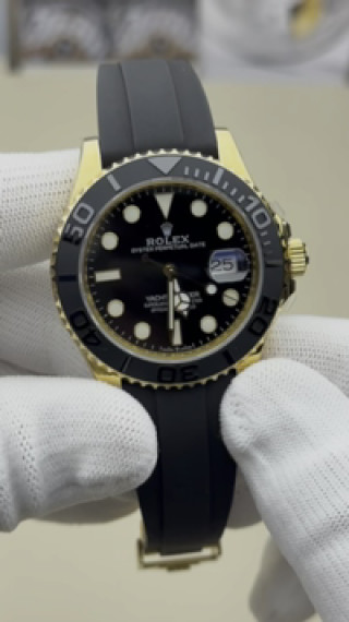Rolex Yacht-Master 42mm Black Dial Gold UA Replica Watch