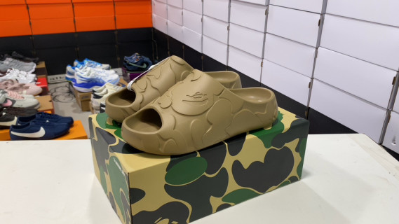 Bape Ape Head EVA Slide Sandal - Khaki