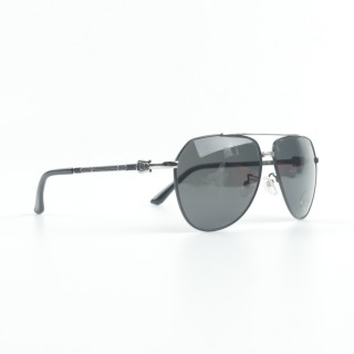 Cartier Santos de Cartier Pilot Sunglasses Silver Blue Polarized