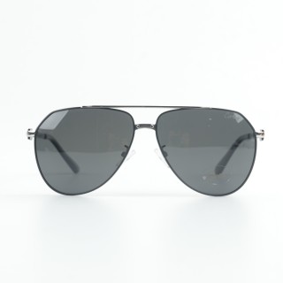 Cartier Santos de Cartier Pilot Sunglasses Silver Blue Polarized view 2