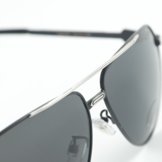 Cartier Santos de Cartier Pilot Sunglasses Silver Blue Polarized view 8