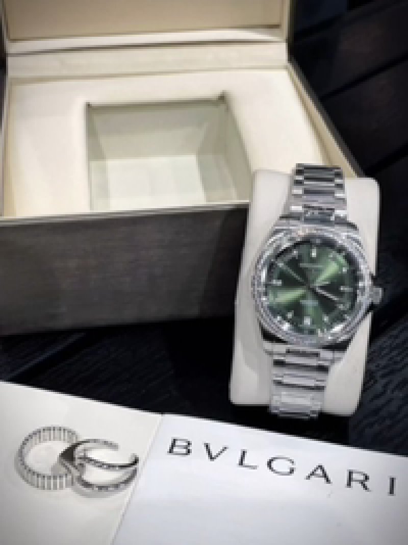 Bulgari Diagono Green Dial Steel Watch Replica