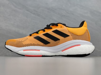 Adidas Solar Glide 5 Retro Running Shoe Orange Black view 4