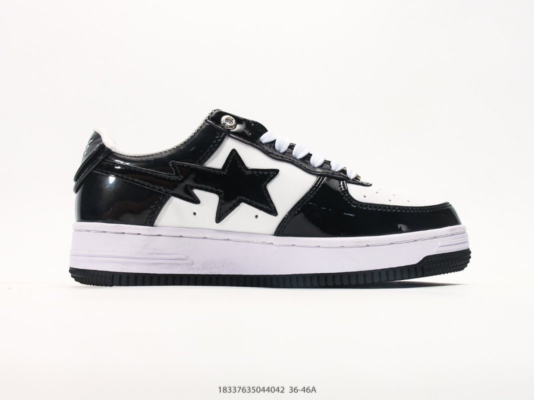Bape x Nike Air Force 1 Low Black White Ape Head view